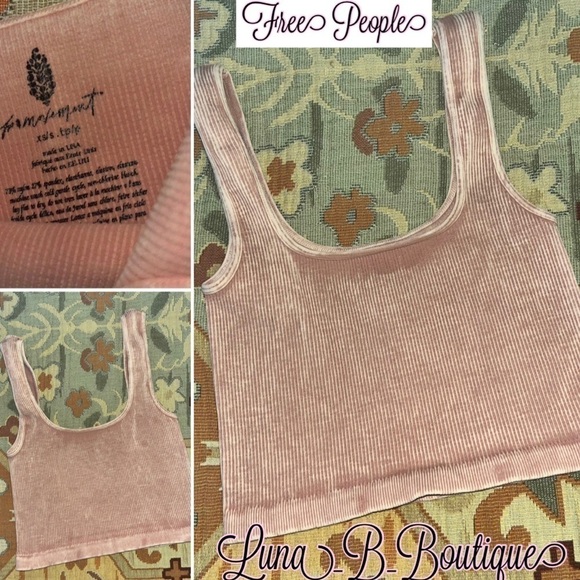 🆕⚡️Free People⚡️Happiness Runs Square Neck Crop Top⚡️ - Picture 3 of 4